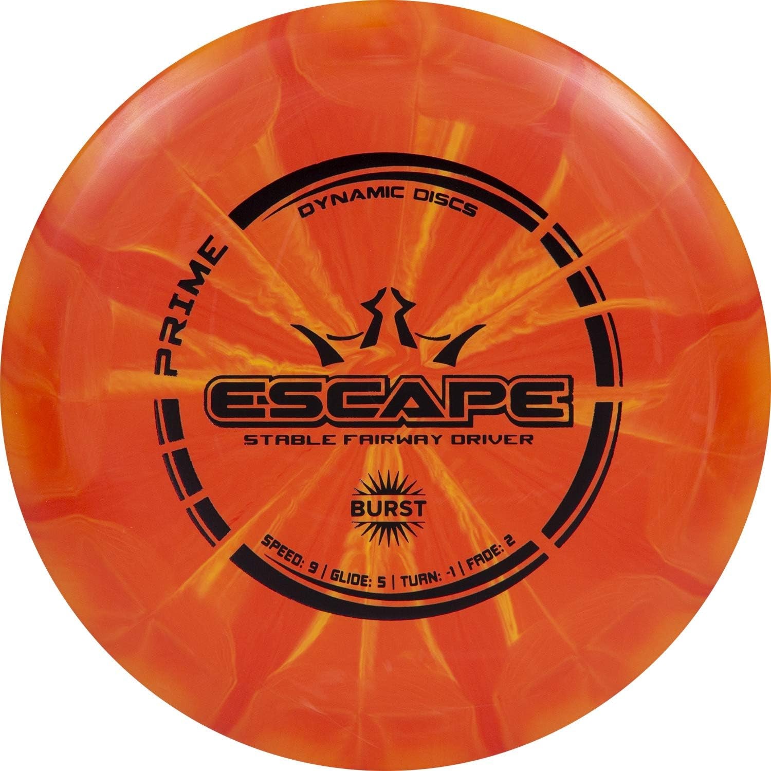 Dynamic Discs Prime Burst Escape Disc Golf Driver | Frisbee Golf Fairway Driver | Neutral Flying Golf Disc | Stamp Colors Will Vary