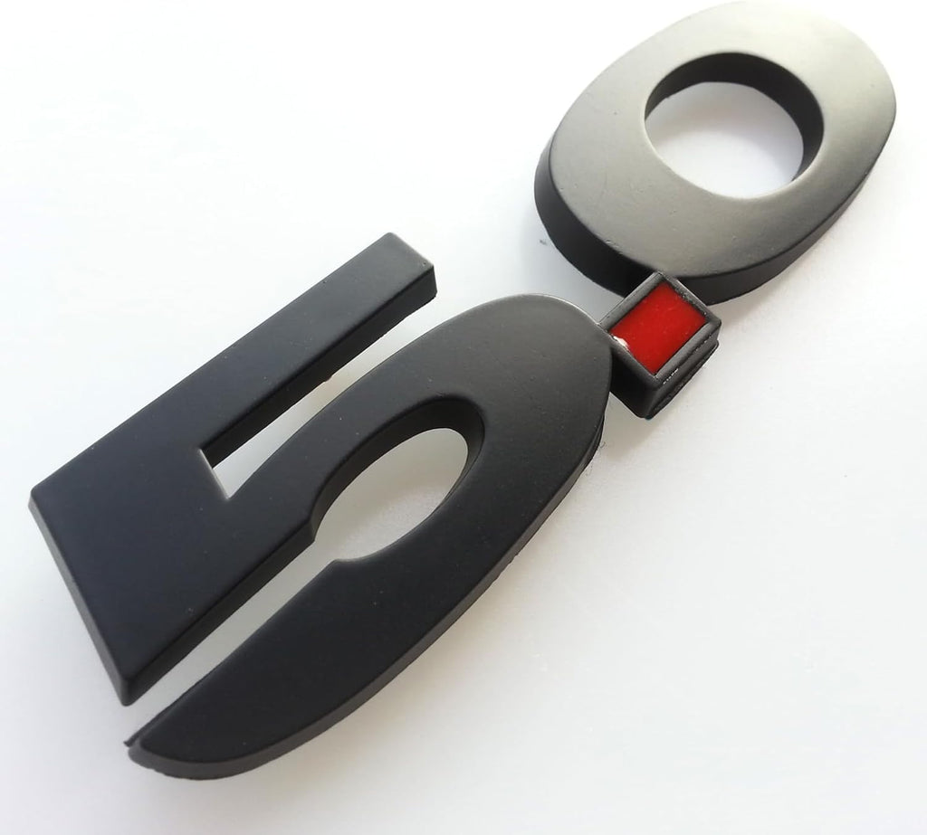 2 Pieces(Pair) 5.0 Liter Door Fender Side Emblem Badge Plate for Ford Mustang F150 GT - Matte Black