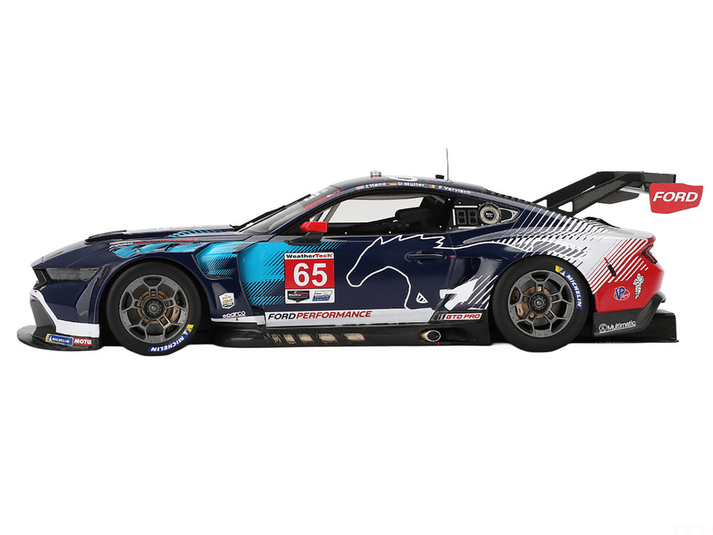 Ford Mustang GT3 #65 Joey Hand - Dirk Muller - Frederic Vervisch "Ford Multimatic Motorsports" IMSA "24 Hours of Daytona" (2024) 1/18 Model Car by Top Speed