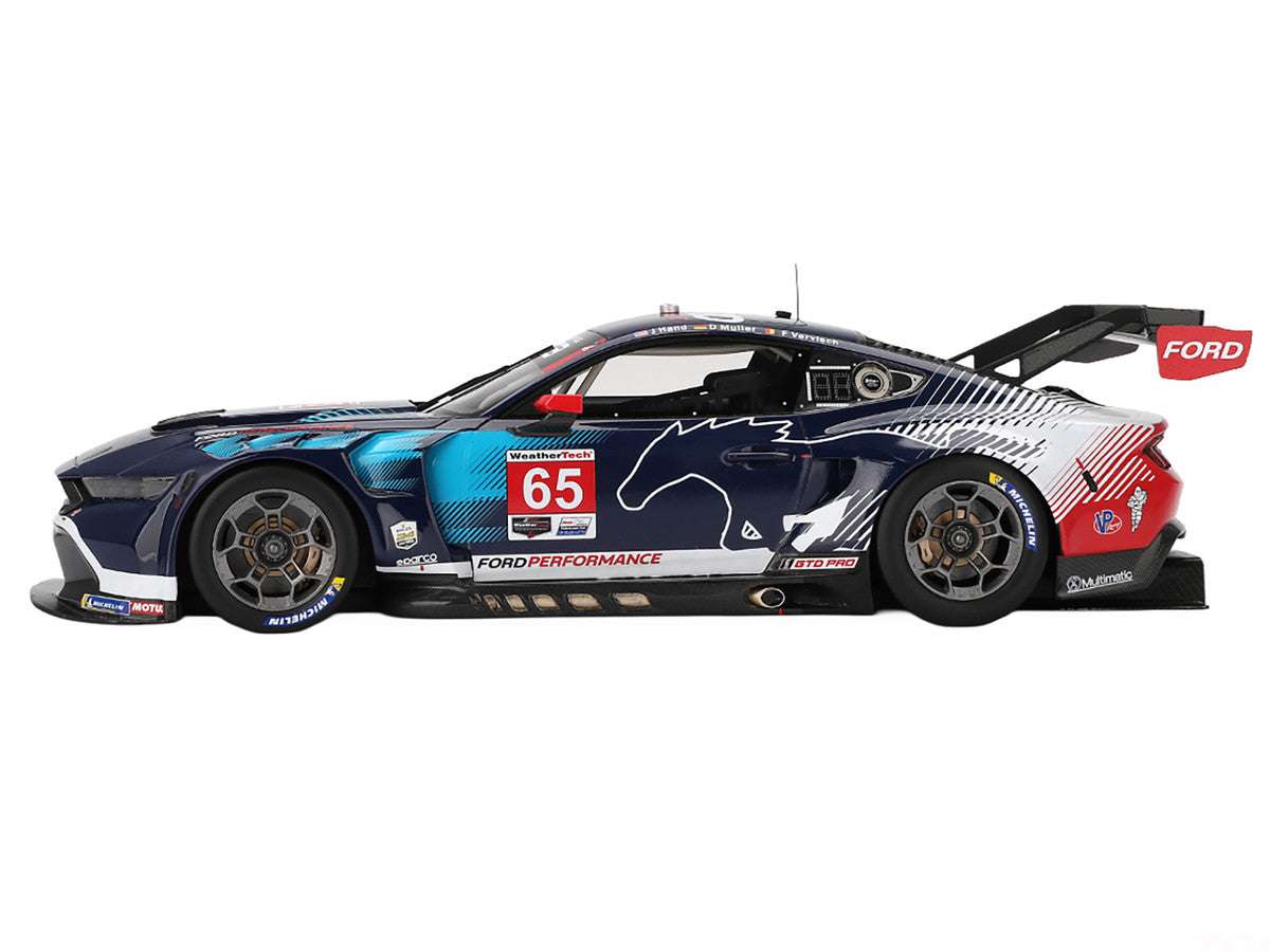 Ford Mustang GT3 #65 Joey Hand - Dirk Muller - Frederic Vervisch "Ford Multimatic Motorsports" IMSA "24 Hours of Daytona" (2024) 1/18 Model Car by Top Speed