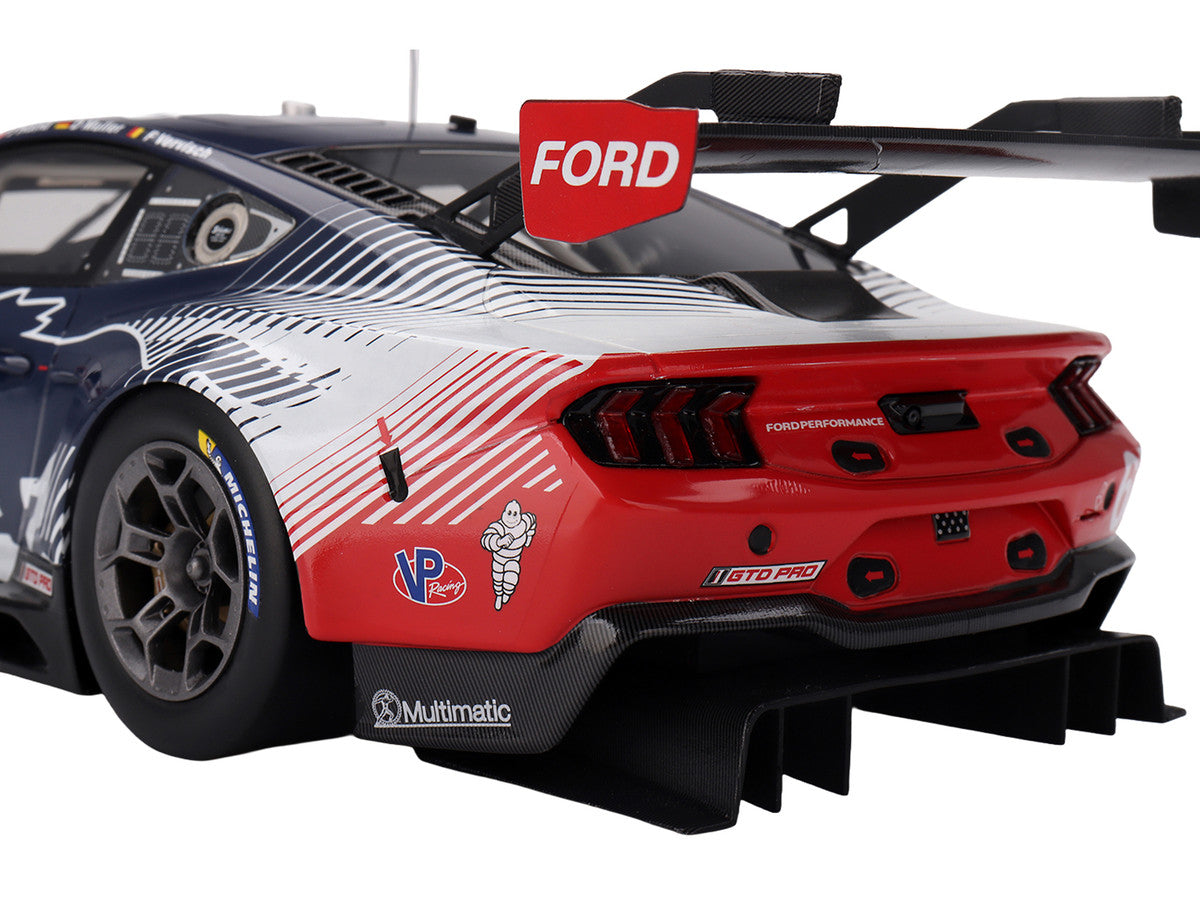 Ford Mustang GT3 #65 Joey Hand - Dirk Muller - Frederic Vervisch "Ford Multimatic Motorsports" IMSA "24 Hours of Daytona" (2024) 1/18 Model Car by Top Speed