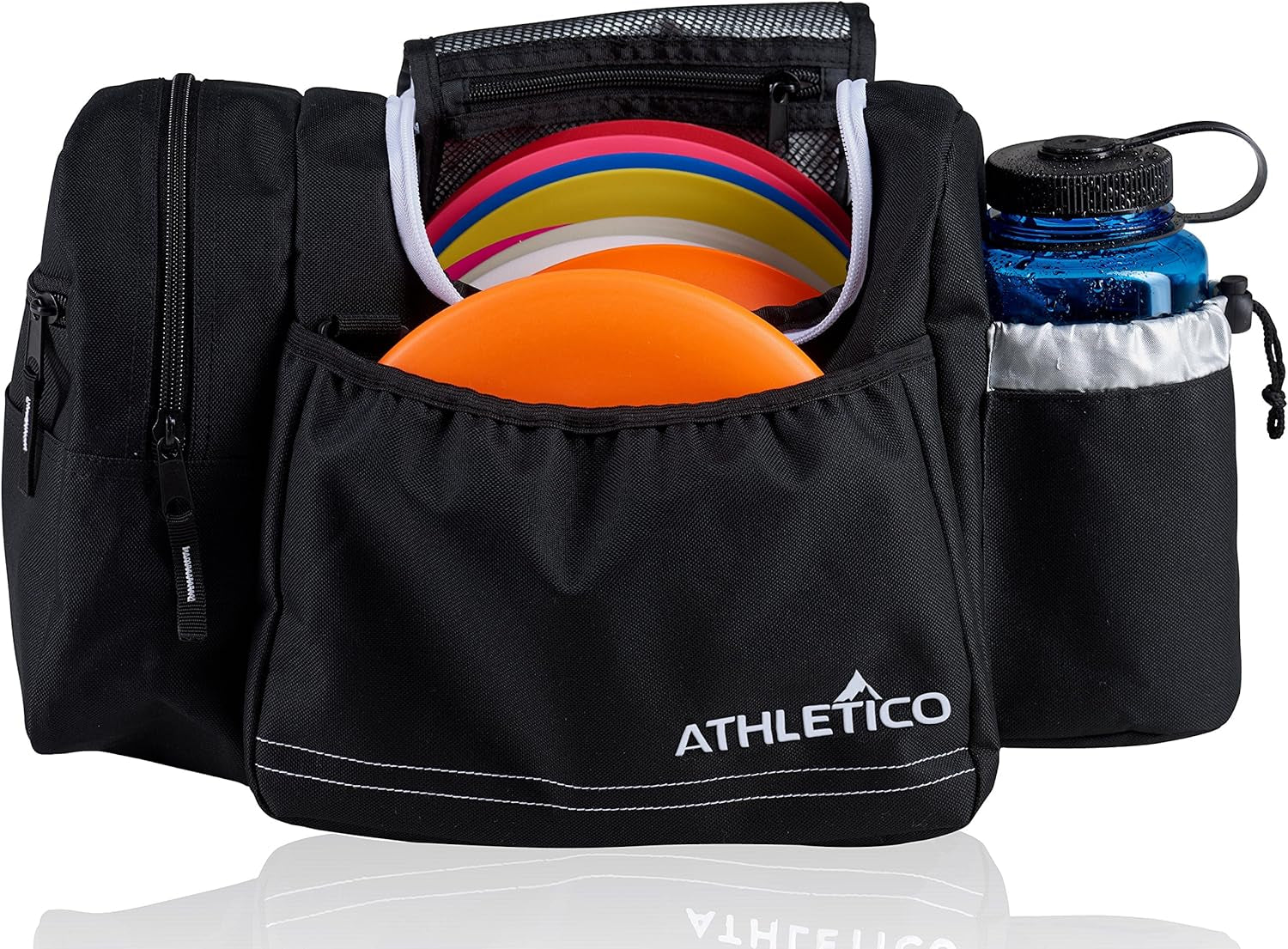 Disc Golf Bag - Tote Bag for Frisbee Golf - Holds 10-14 Discs, Water Bottle, and Accessories