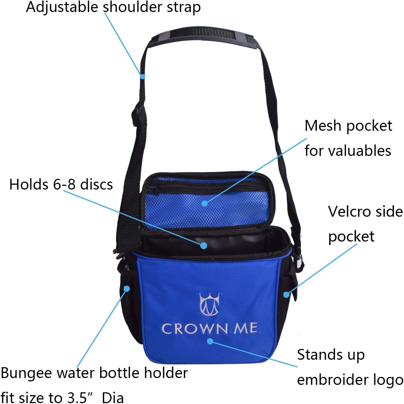 Disc Golf Starter Set,Disc Golf Set with 6 Discs, 1 Marker,1 Towel and Starter Disc Golf Bag Fairway Driver
